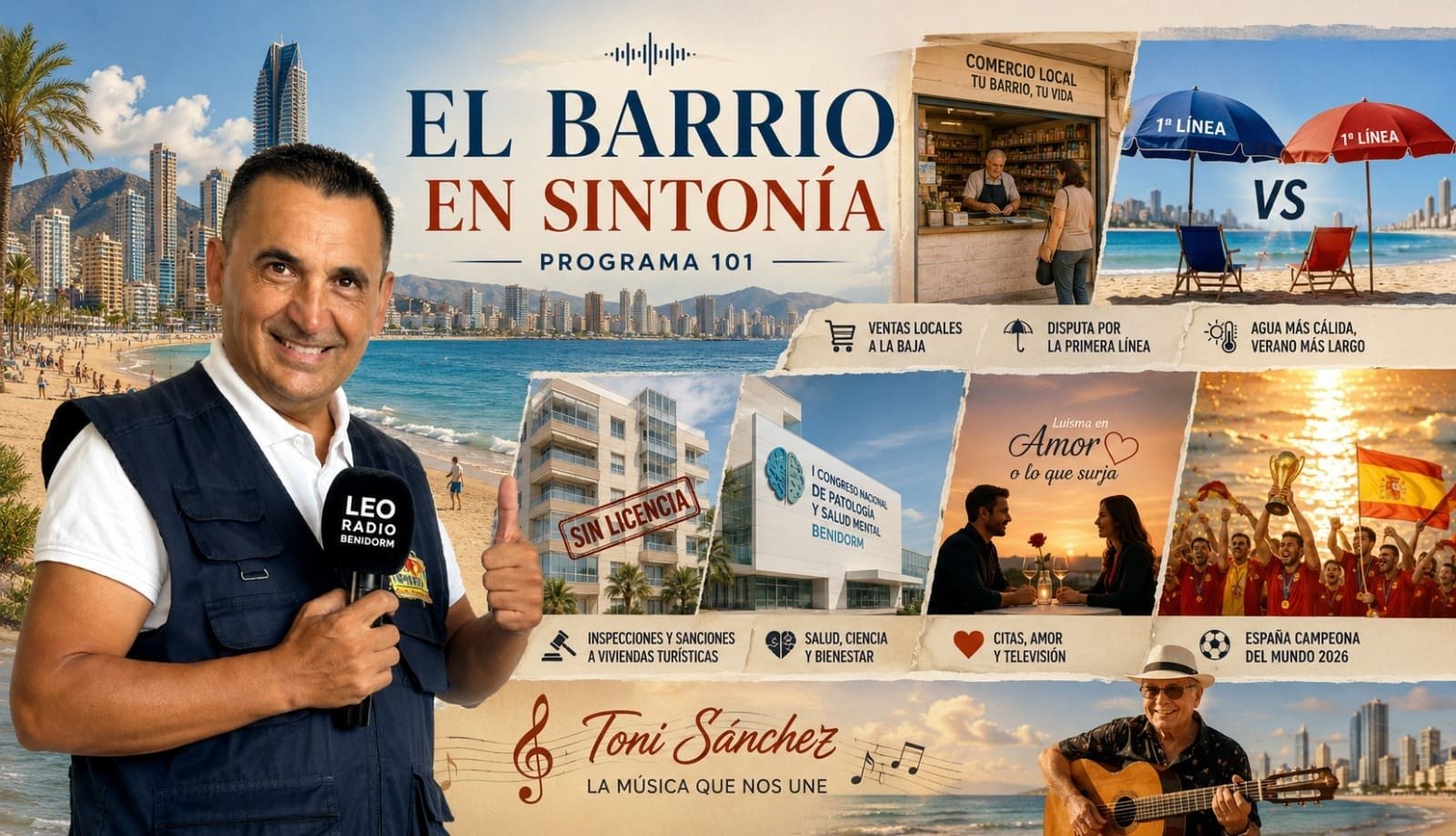 Benidorm, entre la euforia y la alarma: comercios vacíos, guerra de sombrillas y una España campeona