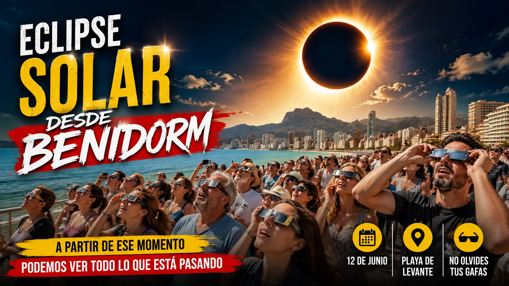 Benidorm cierra la Cruz, Serra Gelada y El Moralet por el riesgo extremo de incendios durante el eclipse Benidorm cierra la Cruz, Serra Gelada y El Moralet por el riesgo extremo de incendios durante el eclipse