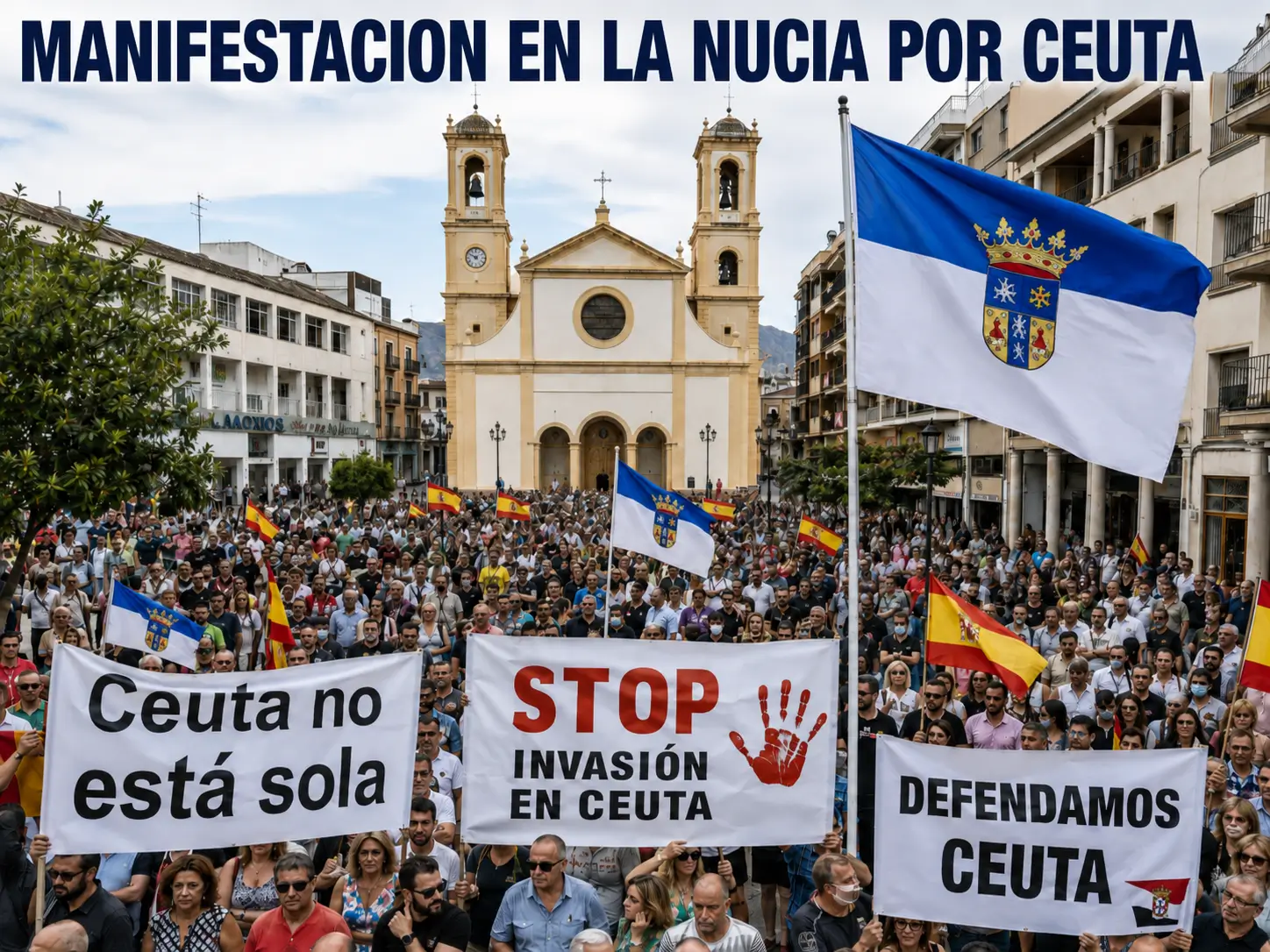 LA NUCÍA SE VUELCA CON CEUTA EN UNA MULTITUDINARIA CONCENTRACIÓN DE APOYO LA NUCÍA SE VUELCA CON CEUTA EN UNA MULTITUDINARIA CONCENTRACIÓN DE APOYO