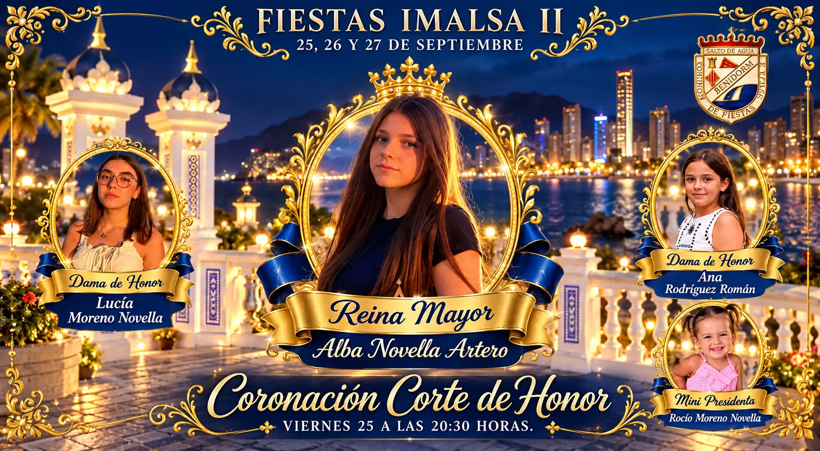 BENIDORM SE VISTE DE FIESTA: IMALSA II CORONA A SU CORTE DE HONOR 2026 BENIDORM SE VISTE DE FIESTA: IMALSA II CORONA A SU CORTE DE HONOR 2026