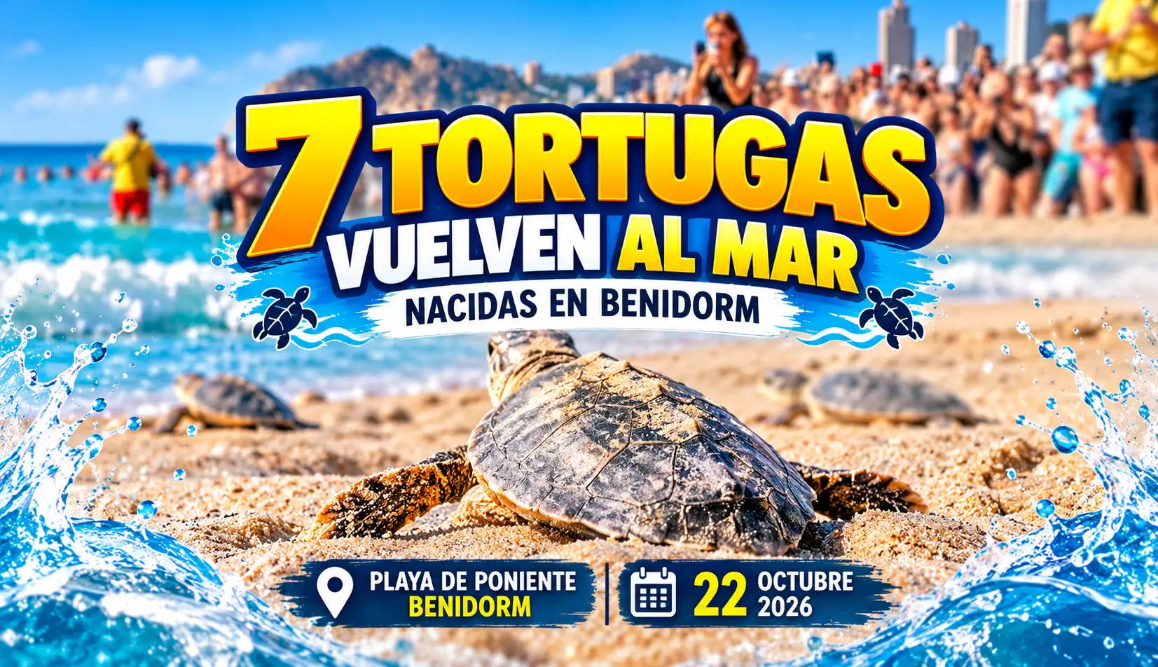 7 tortugas vuelven al mar