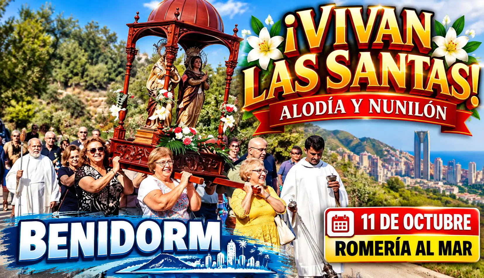 BENIDORM SE EMOCIONA: ¡Las Santas Alodía y Nunilón entran en el Mediterráneo entre fe, pasión y devoción! BENIDORM SE EMOCIONA: ¡Las Santas Alodía y Nunilón entran en el Mediterráneo entre fe, pasión y devoción!